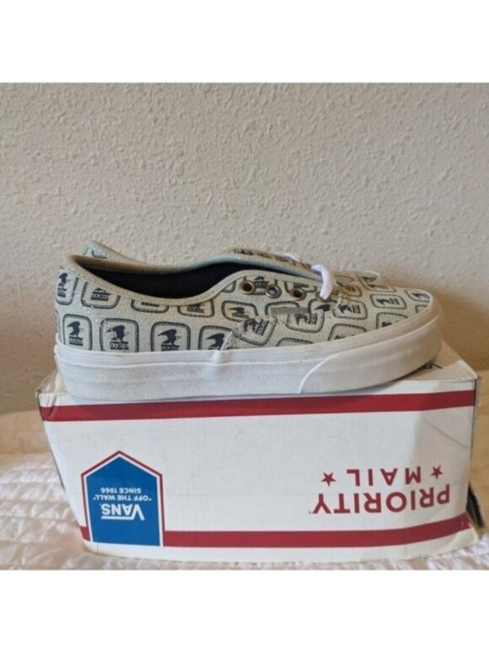 Vans USPS Postal Service Women Authentic Denim and White Eagle Rare Shoes 0826 - Picture 5 of 11
